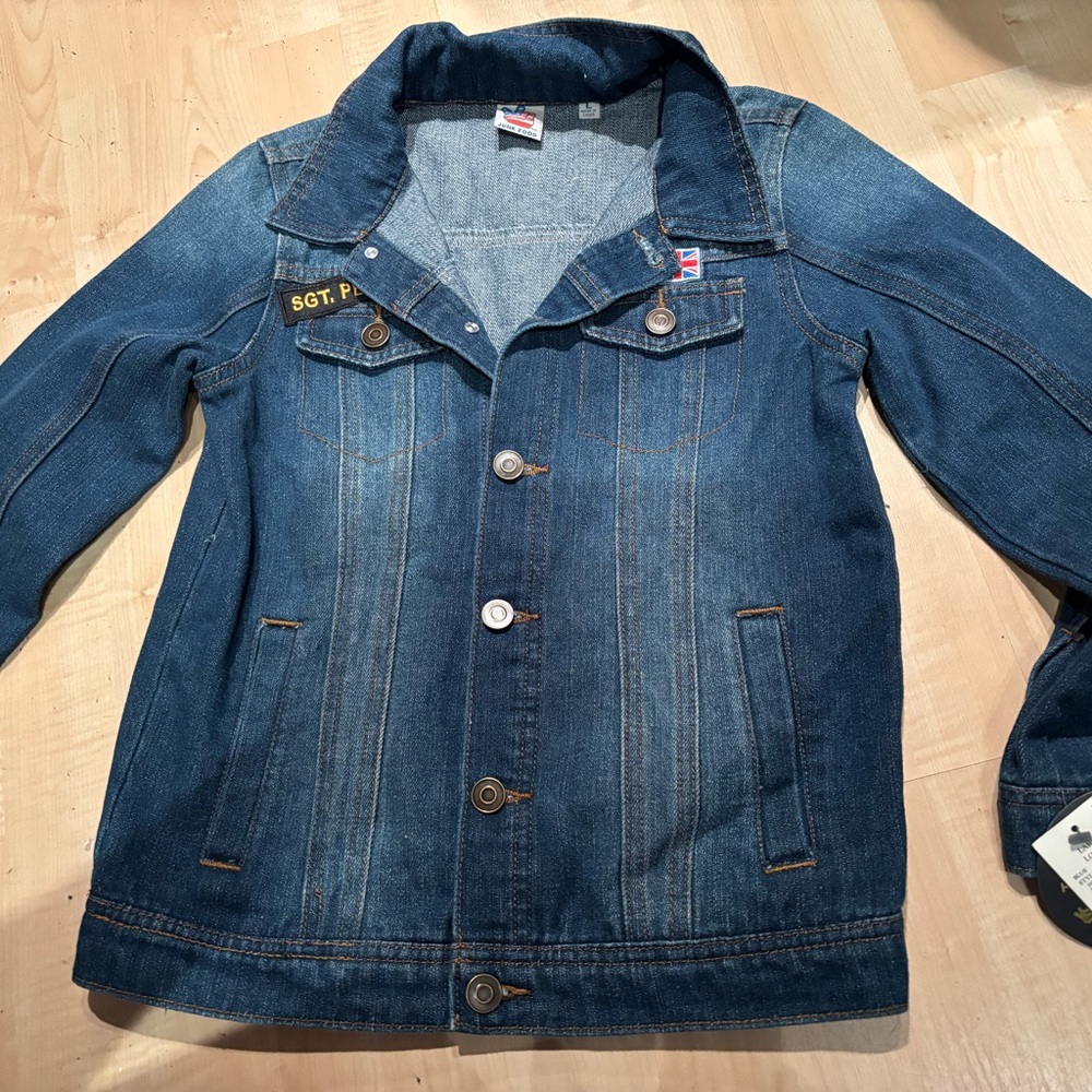 Kids BEATLES Denim Jacket sz Large